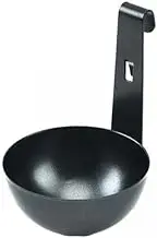 Folpus Egg Holder and Poacher Set for Easy Breakfast Cooking, Black, 2 Pcs