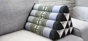 Thai kapok cushion Triangle Pillow Backrest Cushion Kapok Filled