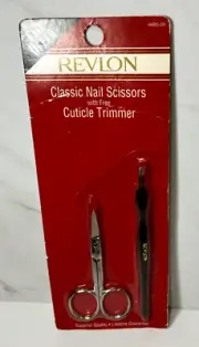 Revlon Classic Nail Scissors With Cuticle Trimmer Superior Quality Vintage