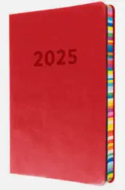 2025 Diary Collins Edge Rainbow Planner Week to View WTV A5 Red ED153.U15-25 Oz