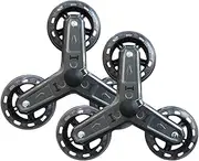 LeeQinersw 2Pcs Folding Grocery Cart Tri Wheels Black Accessory Stair Climbing Wheels