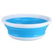 Home Portable Environmental Silicone Travel Folding Wash Basin, Size: L