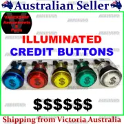 1x LED Illuminated CREDIT Button & Micro Switch - ARCADE - MAME