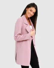 [Belle & Bloom] Ex-Boyfriend Wool Blend Oversized Jacket - Lilac