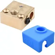 Heater Block+Silicone Shell Case For CR10/E3D V6 Hotend 3D Printer MK8 Nozzle d