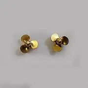 QONXIX Marine 3 Blades Propeller 2mm Shaft Paddle Diameter 14mm CW/CCW Brass Props Spare Parts, for 1/350 1/700 Ratio RC Boat DIY Model RC Boat Propellers (Color : 1pair)