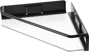 JEWEDECO Over Washing Machine Storage Rack Floating Shelves Black Kitchen Wall Shelf