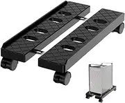 PC Stand Mobile PC Stand, Adjustable Width PC Tower Stand Under Desk, Ventilated CPU Holder Fits Most PC CPU Tower Stand(Black)