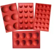 Semicircle Silicone MoldHalf Sphere Chocolate Candy and Gummy Mold Teacake Ba...