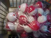12 NEW 1 3/4" ROUND - red & white - Snap-On Fishing BOBBERS FLOATS