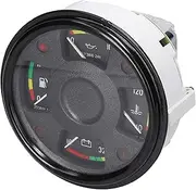 xinyee 4 in 1 Car Instrument Assembly Multi-Functional Automotive Fuel Gauge Oil Pressure Gauge Water Temperature Gauge Voltmeter 12V with Warning Indicator