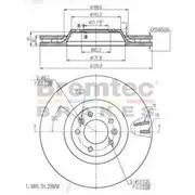 Bremtec Euro-Line GeoZinc Coated Brake Rotor - BDR16900EL