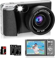Autofocus Digital Camera for Photography 4K 48MP Macro Kids Digital Camera for YouTube with 32 SD Card