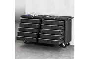 Giantz Tool Chest Trolley 10 Drawers Toolbox Storage Black