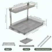 Under Sink Organizer 2 Tier Sliding Shelf Organizer Pull-Out Under Sink LioqT