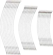 Sets Fishing Leaders Saltwater High Strength Metal Wire Line Snap Swivel Pre-Tied Fishing Line Pcs