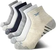 [Reebok] Women's Comfort Cushioned Athletic Quarter Cut Socks (6 Pack)