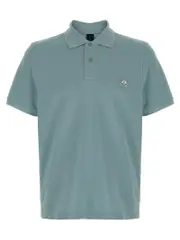 [Moose Knuckles] Moose Knuckles-Everett Polo Celeste-Uomo L