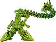 Dragons, Toy Dragons Double Head Printed Animals, Flexible Articulated Dragon, Movable Joints, Executive Desk Toys for Home Office