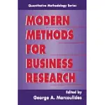 MODERN METHODS FOR BUSINESS RESEARCH
