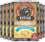 Kodiak Cakes Oatmeal Protein Ball Mix, Birthday Cake, High Protein, 100% Whole Grains, (Pack of 6)