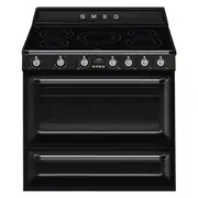 Smeg 90cm Victoria Freestanding Cooker with Induction Hob - Black