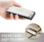 Easttop Harmonica Key of C Upgraded Blues Diatonic Harmonica 10Holes Mouth Organ