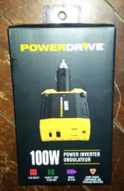 Power Drive 100W Direct Plug Power Inverter: AC Outlet/USB/USB-C Port- #PWD100D
