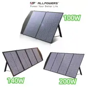 18V 100W/120W /200W Portable Folding Solar Panel Kit Caravan Boat Camping Power