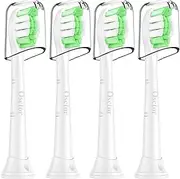 Osctor Fit for Sonicare Replacement Heads, Toothbrush Replacement Brush Heads Compatible with Philips Sonicare Click on Electric Toothbrush, 4 Pack, White