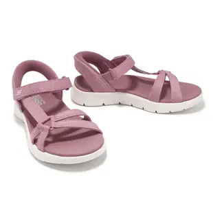 Skechers 涼鞋 Go Walk Flex Slip-Ins 瞬穿 女鞋 粉紅 魔鬼氈 ACS 141481MVE