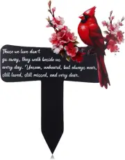 Cardinal Grave Decorations for Cemetery 11.8 X 7.87 for Cemetery Metal Sympathy