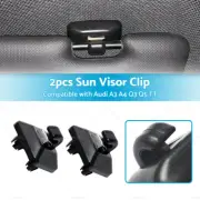2PC Sun Visor Clip Holder Hook Bracket For Audi A1 3 4 Q3 5 TT 8U0857562A Black (for: Audi)