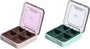 Baluue 2pcs Seven-day Pill Box Containers Organizers Case Storage Container Holders Weekly Container Medicine Container Daily Medicine Organizer Pp