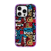 iPhone 16 Pro Impact Ring Stand Case MagSafe Compatible LOVE BY ROMERO BRITTO