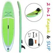 10' Stand Up Paddle Board Inflatable SUP Paddleboard Kayak Green Budtrol