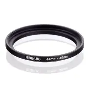 Camera 44mm Lens to 49mm Accessory Step Up Adapter Ring 44mm-49mm Black