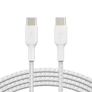 Belkin BoostCharge 1m Braided USB-C to USB-C Cable (2 Pack) (White)