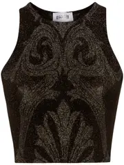 [Wolford X Etro] Wolford X Etro-Top Corto Metallizzato A Fiori Jacquard Wolford X Etro-Donna XS