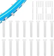 Racket Grommet | 100X Badminton Guard Tube - Transparent White Eyelet, Nylon Protective Tube for Repair