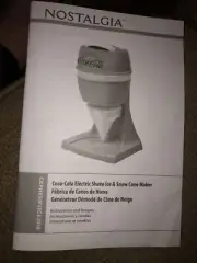 Nostalgia COCA COLA Electric Shave Ice Maker Snow Cone Machine