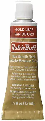 Amaco Rub 'N Buff Wax Metallic Finish, Gold Leaf, 0.5-Fluid Ounce
