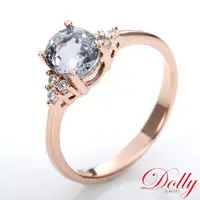 在飛比找momo購物網優惠-【DOLLY】1克拉 天然尖晶石14K金鑽石戒指