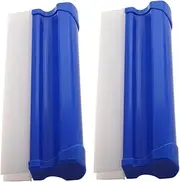 EXAOMBLE 2pcs Lightweight Squeegee for Car Household Glass Cleaning Streak Window Scraper Mirror Cleaner Tool Portable Shower Bathroom Use Dual Row Design