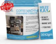 30 Pack Breville Compatible Espresso Cleaning Tablets, 2g Barista-Grade