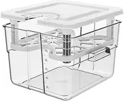 Sous Vide Container with Lid and Rack Sous Vide Containers Sous Vide Pot 12.6 Quart Slow Cooker Container Cooking Container Compatible with Most Sous Vide Cookers