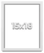 15x18 Shadow Box High Gloss White Display Frame | 1.625 Inches Deep | 1 Inch Mou