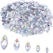 Pcs Flatback Acrylic Gems Glittery Horse Eye Shaped Rhinestones for Nail Art Jewelry Phone Case Craft Decor