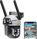 WiFi Security Camera Outdoor with PoE, Dual Lens Home Surveillance IP Camera CCT