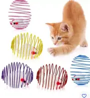 5 Pcs Cat Balls Stretchable Cat Springs Toys Interactive Cat Toys Roll